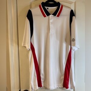 Monterey Club Red White Blue Patriotic Golf Polo Shirt Men’s Sz XL